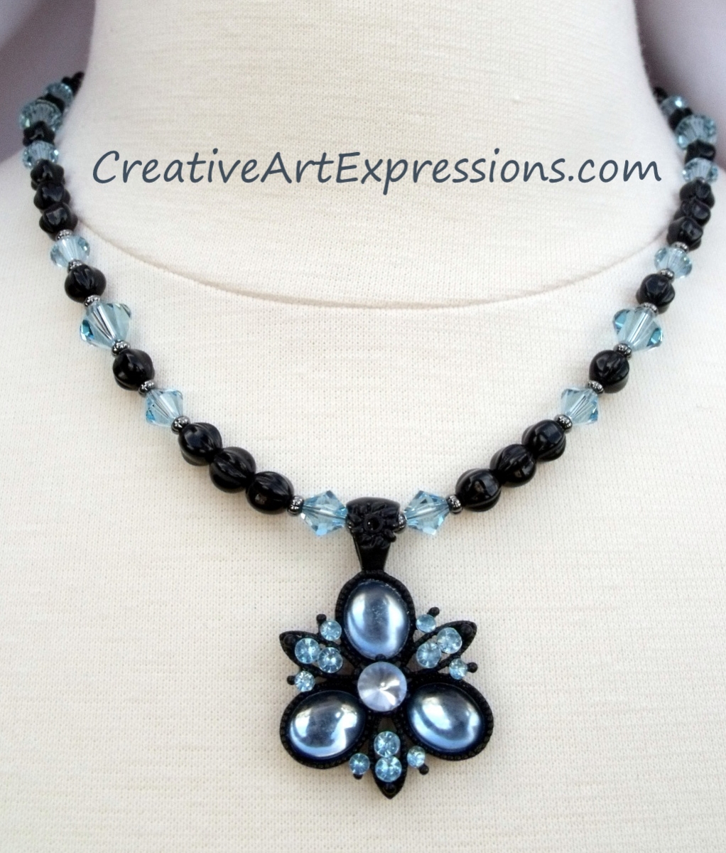 Blue & Black Necklace Jewelry Design